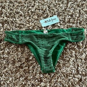 NWT Luli Fama El Carnaval palmas bikini bottom sz large